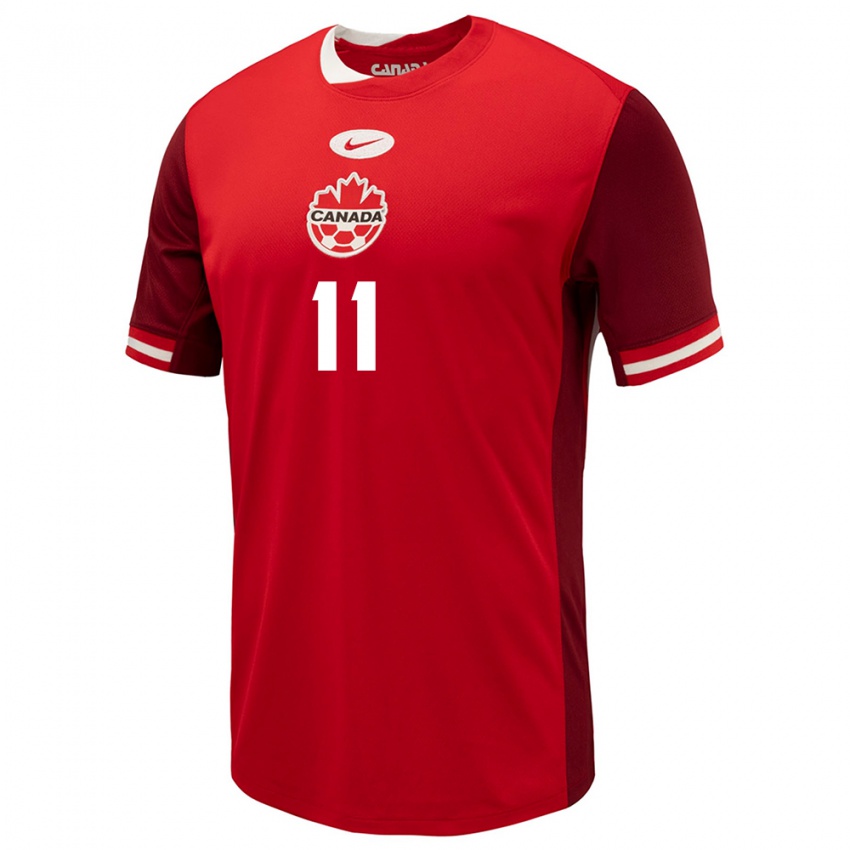 Hombre Camiseta Canadá Desiree Scott #11 Rojo 1ª Equipación 24-26 La Camisa