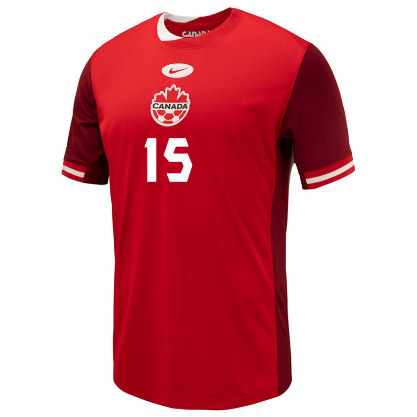 Hombre Camiseta Canadá Nichelle Prince #15 Rojo 1ª Equipación 24-26 La Camisa