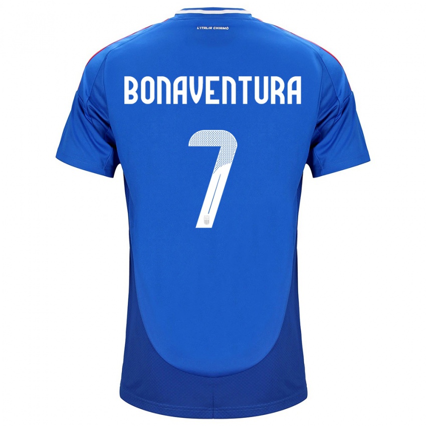 Hombre Camiseta Italia Giacomo Bonaventura #7 Azul 1ª Equipación 24-26 La Camisa