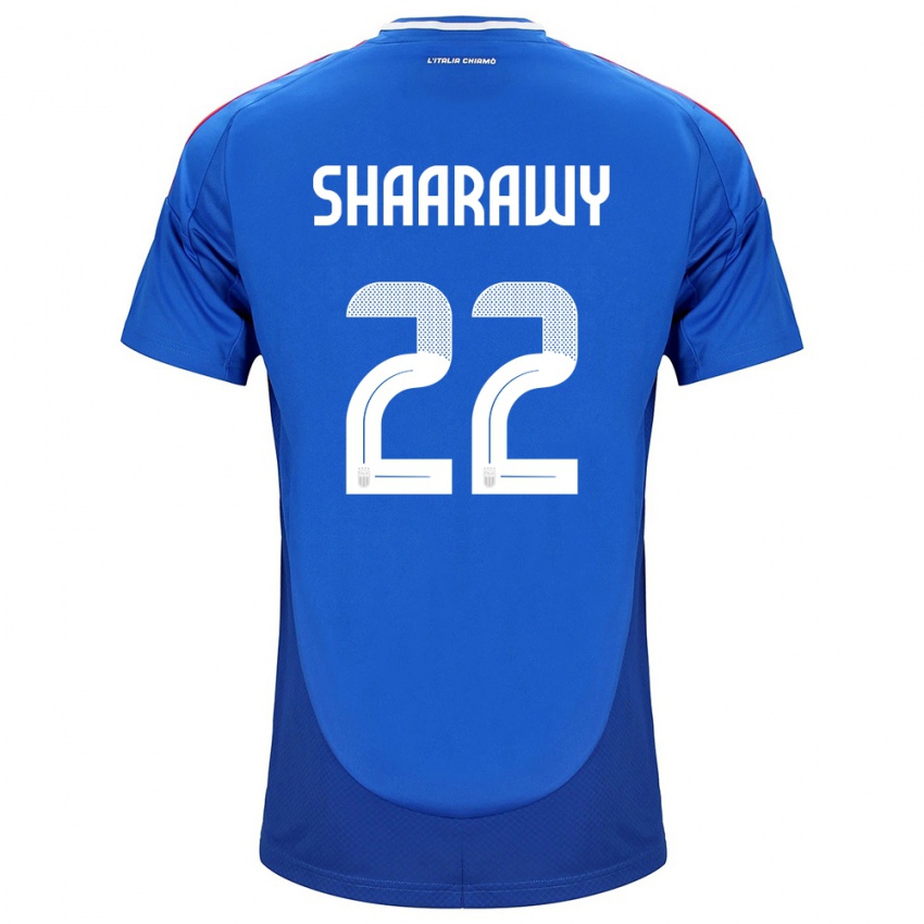 Hombre Camiseta Italia Stephan El Shaarawy #22 Azul 1ª Equipación 24-26 La Camisa