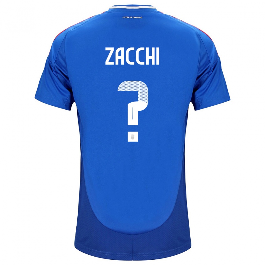 Hombre Camiseta Italia Gioele Zacchi #0 Azul 1ª Equipación 24-26 La Camisa