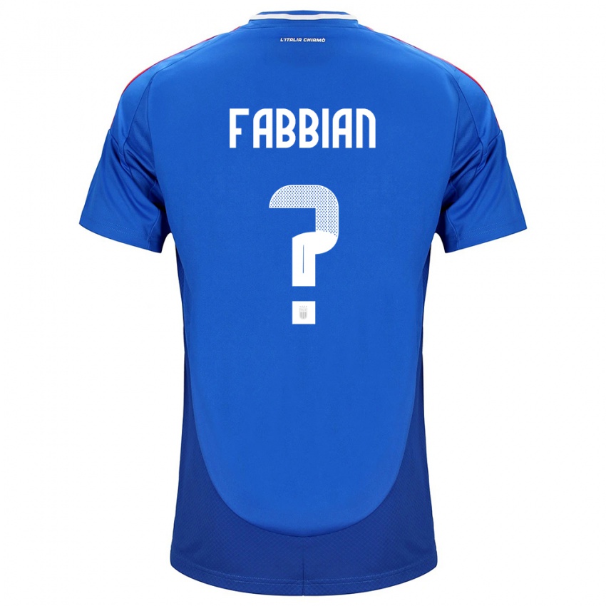 Hombre Camiseta Italia Giovanni Fabbian #0 Azul 1ª Equipación 24-26 La Camisa