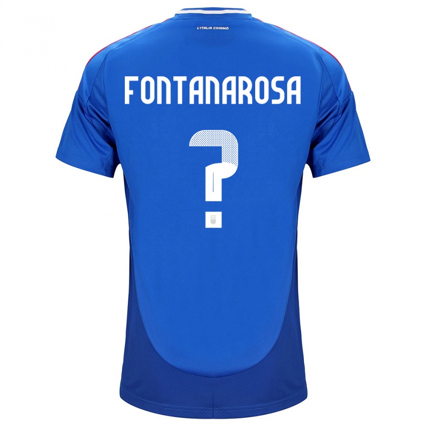 Hombre Camiseta Italia Alessandro Fontanarosa #0 Azul 1ª Equipación 24-26 La Camisa