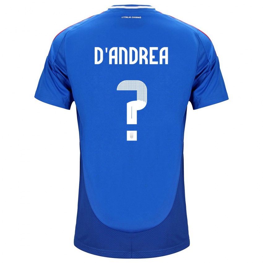 Hombre Camiseta Italia Luca D'andrea #0 Azul 1ª Equipación 24-26 La Camisa