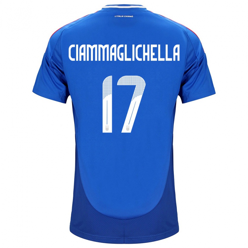 Hombre Camiseta Italia Aaron Ciammaglichella #17 Azul 1ª Equipación 24-26 La Camisa