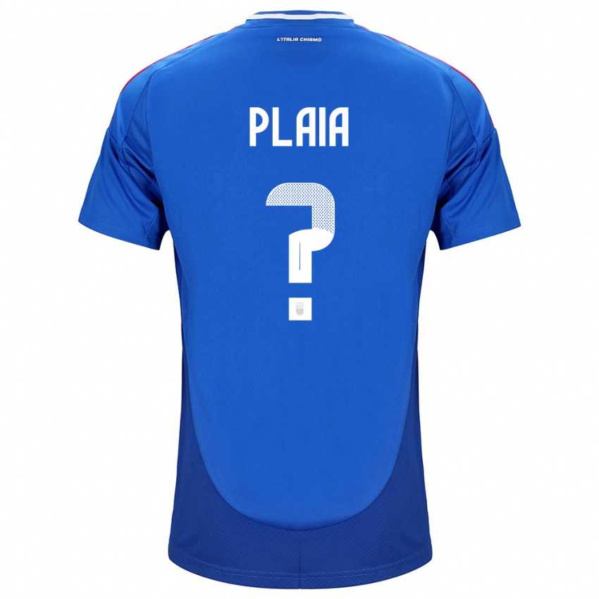 Hombre Camiseta Italia Matteo Plaia #0 Azul 1ª Equipación 24-26 La Camisa