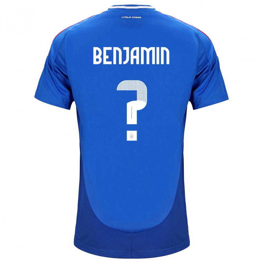 Hombre Camiseta Italia Emanuel Benjamin #0 Azul 1ª Equipación 24-26 La Camisa