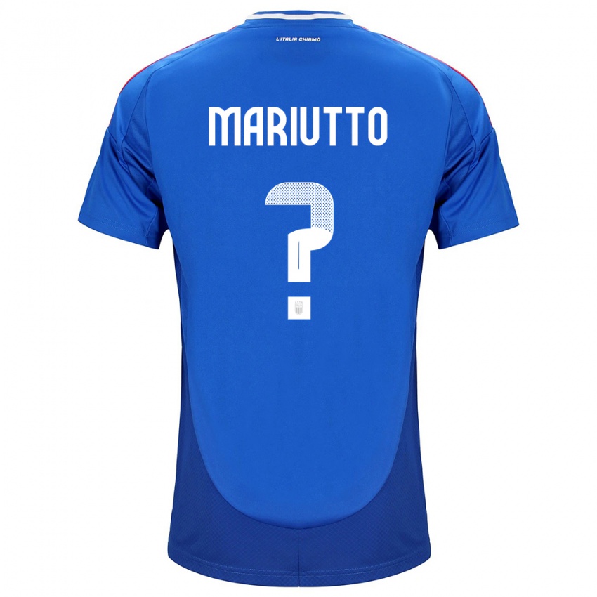 Hombre Camiseta Italia Francesco Mariutto #0 Azul 1ª Equipación 24-26 La Camisa