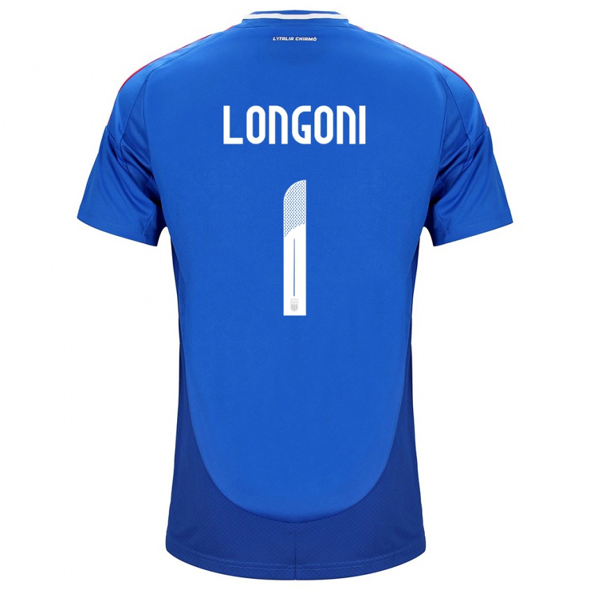 Hombre Camiseta Italia Alessandro Longoni #1 Azul 1ª Equipación 24-26 La Camisa