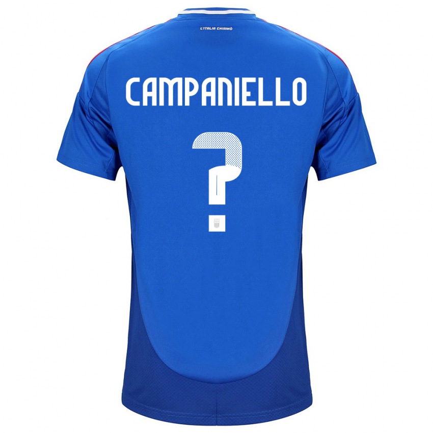 Hombre Camiseta Italia Thomas Campaniello #0 Azul 1ª Equipación 24-26 La Camisa