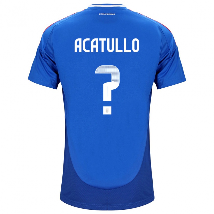 Hombre Camiseta Italia Cristian Acatullo #0 Azul 1ª Equipación 24-26 La Camisa