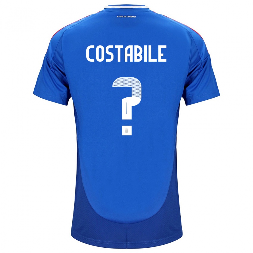 Hombre Camiseta Italia Cristian Costabile #0 Azul 1ª Equipación 24-26 La Camisa