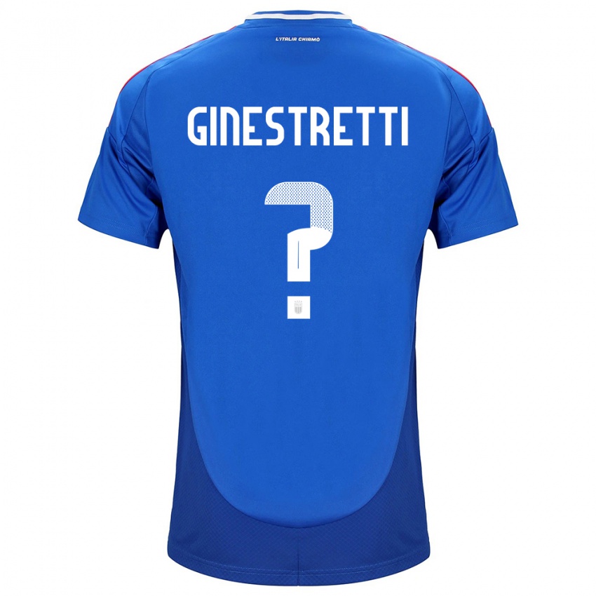 Hombre Camiseta Italia Davide Ginestretti #0 Azul 1ª Equipación 24-26 La Camisa