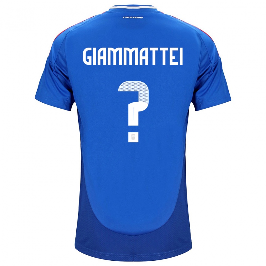 Hombre Camiseta Italia Gioele Giammattei #0 Azul 1ª Equipación 24-26 La Camisa