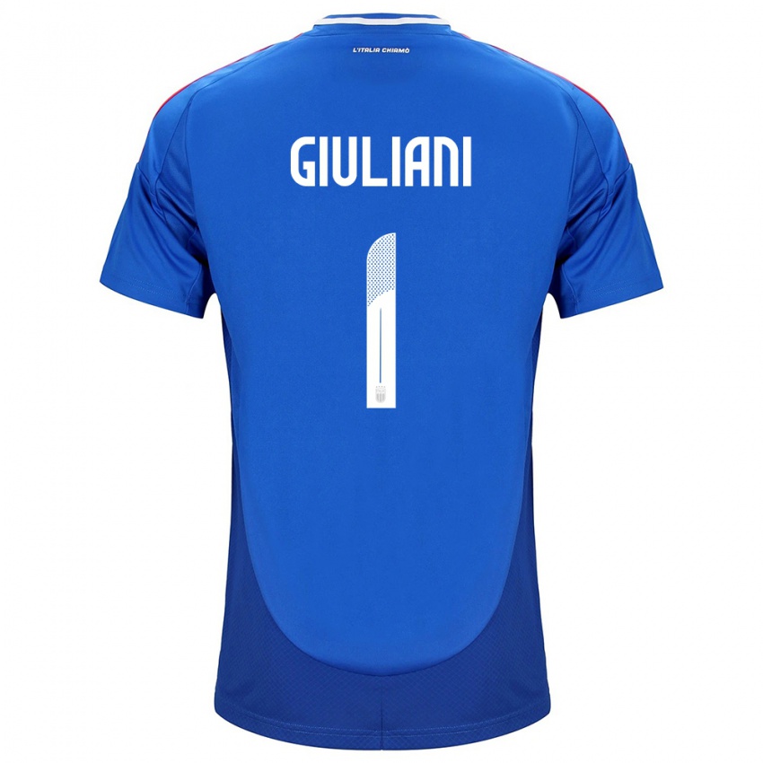 Hombre Camiseta Italia Laura Giuliani #1 Azul 1ª Equipación 24-26 La Camisa