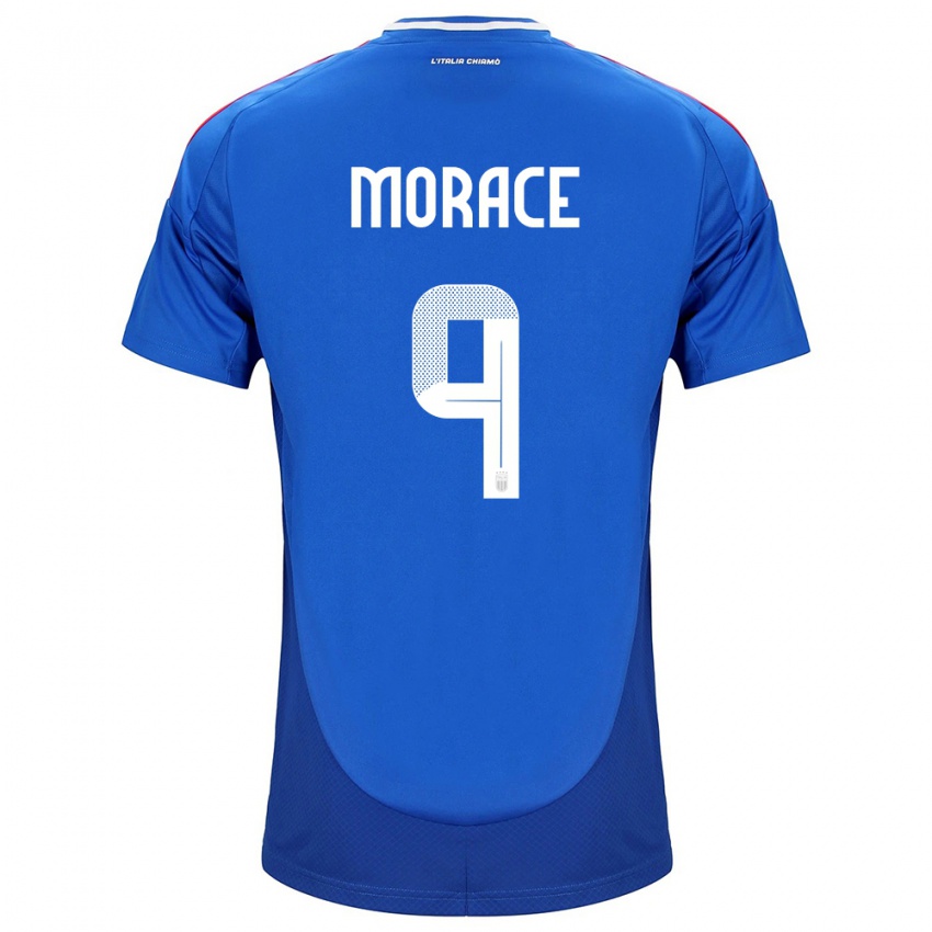 Hombre Camiseta Italia Carolina Morace #9 Azul 1ª Equipación 24-26 La Camisa