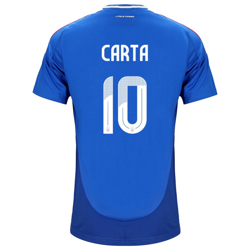 Hombre Camiseta Italia Antonella Carta #10 Azul 1ª Equipación 24-26 La Camisa