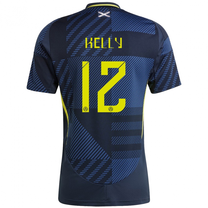 Hombre Camiseta Escocia Liam Kelly #12 Azul Oscuro 1ª Equipación 24-26 La Camisa