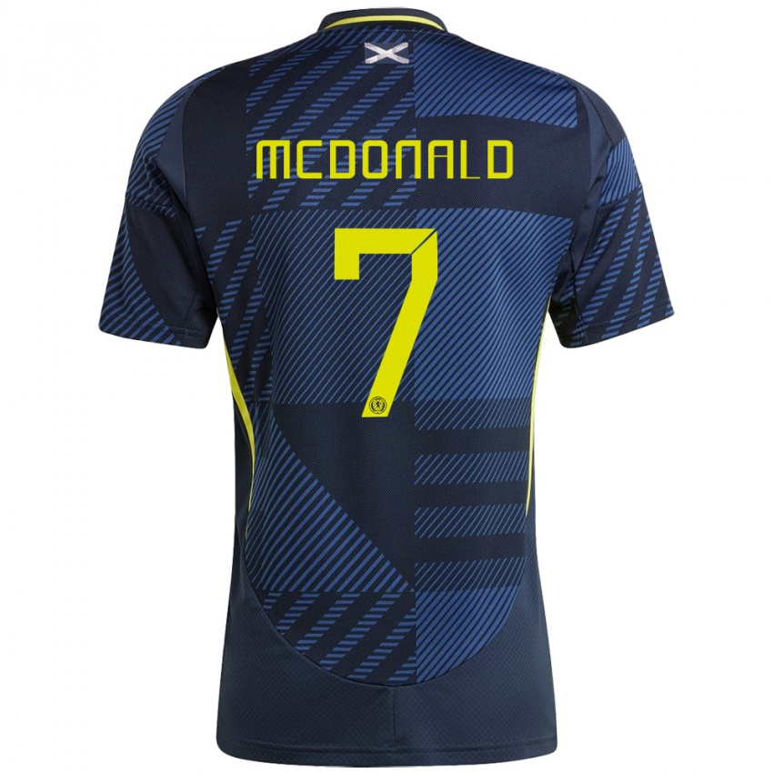 Hombre Camiseta Escocia Josh Mcdonald #7 Azul Oscuro 1ª Equipación 24-26 La Camisa