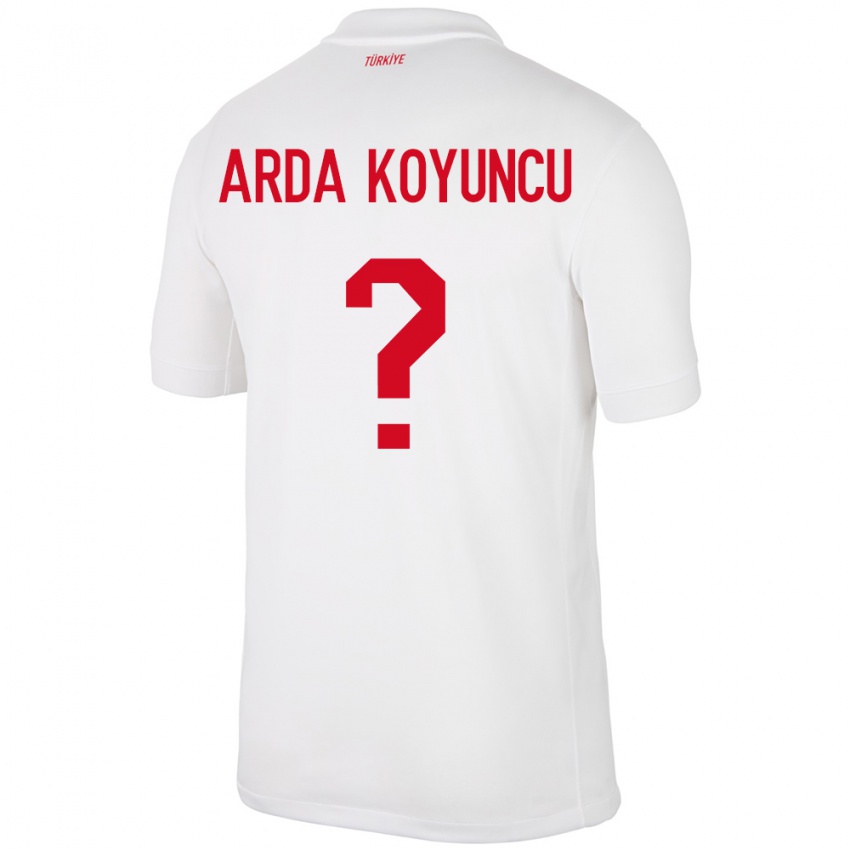Hombre Camiseta Turquía Efe Arda Koyuncu #0 Blanco 1ª Equipación 24-26 La Camisa