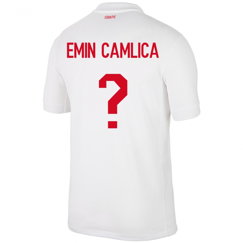 Hombre Camiseta Turquía Muhammed Emin Çamlıca #0 Blanco 1ª Equipación 24-26 La Camisa