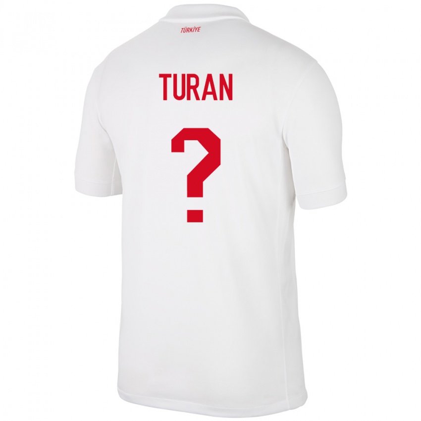 Hombre Camiseta Turquía Hasan Turan #0 Blanco 1ª Equipación 24-26 La Camisa