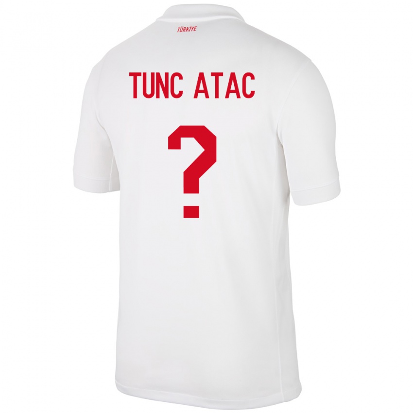 Hombre Camiseta Turquía Arin Tunç Ataç #0 Blanco 1ª Equipación 24-26 La Camisa