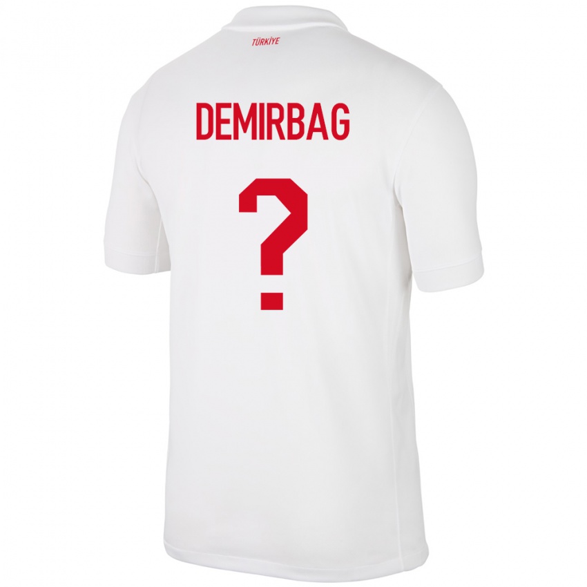 Hombre Camiseta Turquía Ozan Demirbağ #0 Blanco 1ª Equipación 24-26 La Camisa