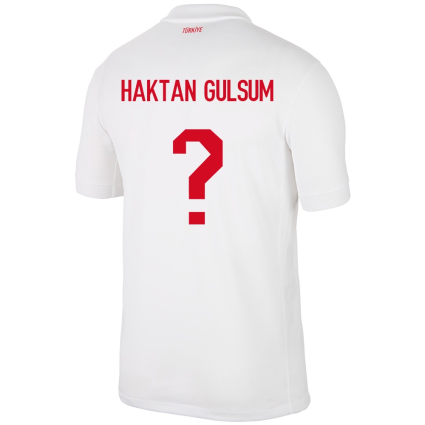 Hombre Camiseta Turquía Ayaz Haktan Gülsüm #0 Blanco 1ª Equipación 24-26 La Camisa