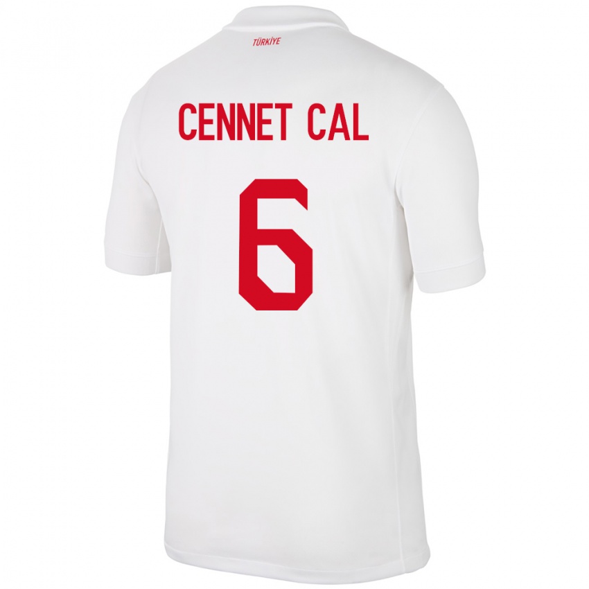 Hombre Camiseta Turquía Meryem Cennet Çal #6 Blanco 1ª Equipación 24-26 La Camisa