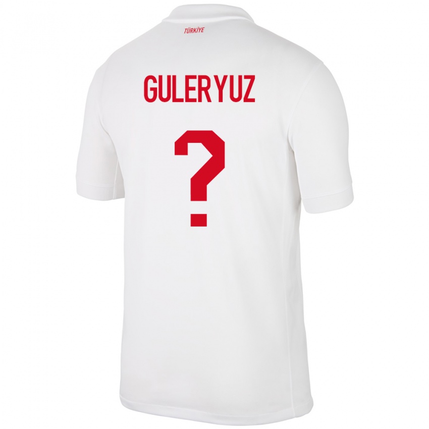 Hombre Camiseta Turquía Göknur Güleryüz #0 Blanco 1ª Equipación 24-26 La Camisa