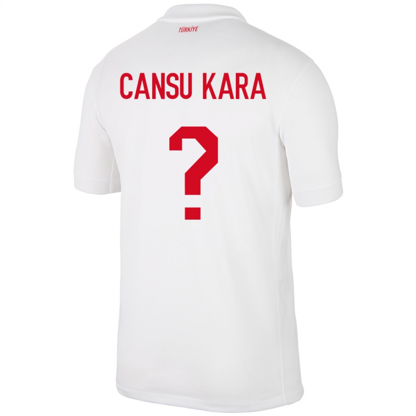 Hombre Camiseta Turquía İlayda Cansu Kara #0 Blanco 1ª Equipación 24-26 La Camisa