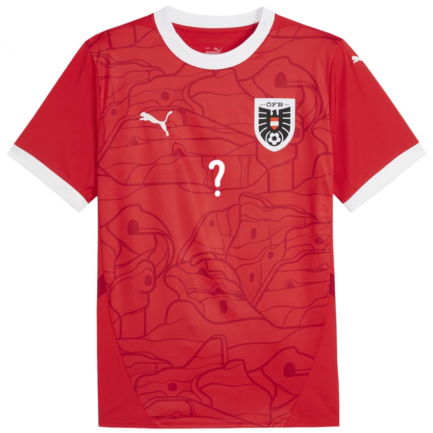 Hombre Camiseta Austria Benedict Scharner #0 Rojo 1ª Equipación 24-26 La Camisa