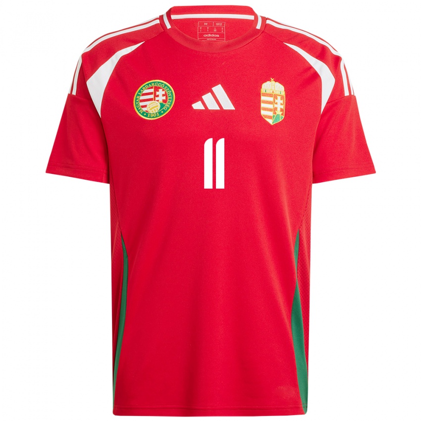 Hombre Camiseta Hungría Imre Egri #11 Rojo 1ª Equipación 24-26 La Camisa