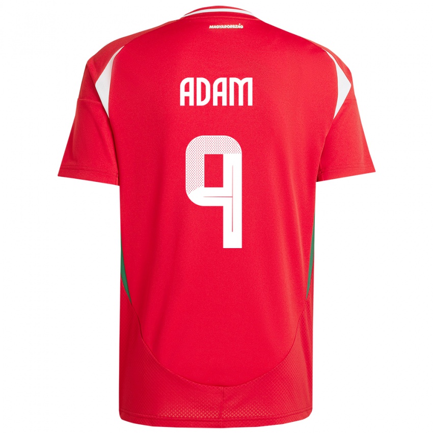 Hombre Camiseta Hungría Martin Ádám #9 Rojo 1ª Equipación 24-26 La Camisa