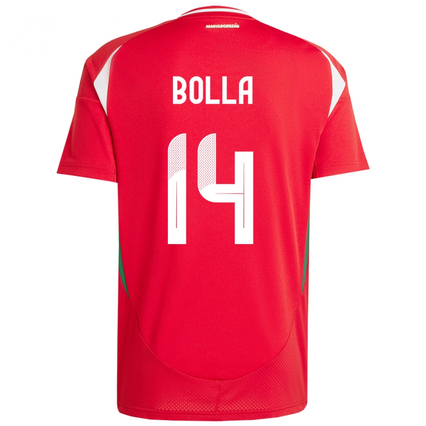 Hombre Camiseta Hungría Bendegúz Bolla #14 Rojo 1ª Equipación 24-26 La Camisa