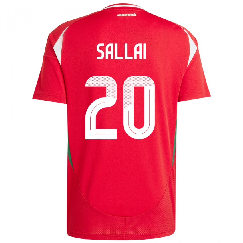 Hombre Camiseta Hungría Roland Sallai #20 Rojo 1ª Equipación 24-26 La Camisa