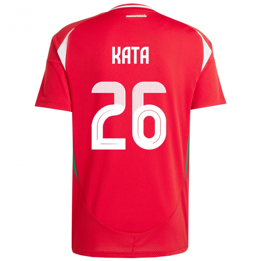 Hombre Camiseta Hungría Mihály Kata #26 Rojo 1ª Equipación 24-26 La Camisa