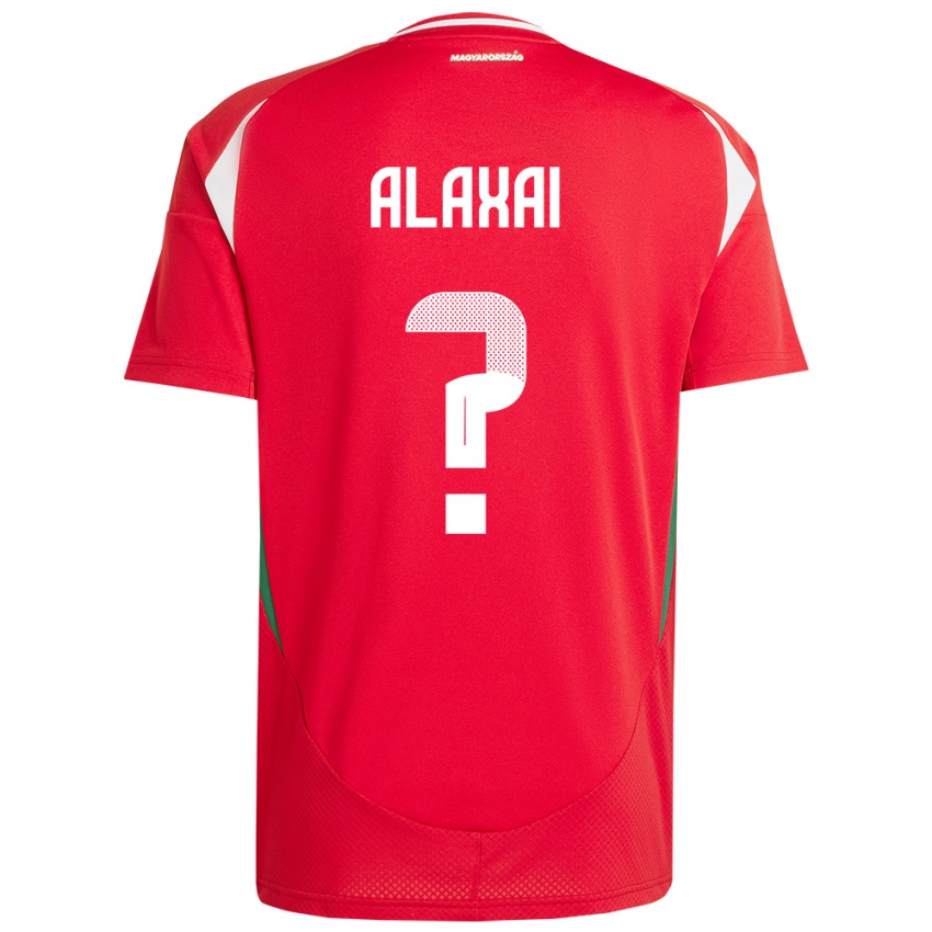 Hombre Camiseta Hungría Áron Alaxai #0 Rojo 1ª Equipación 24-26 La Camisa