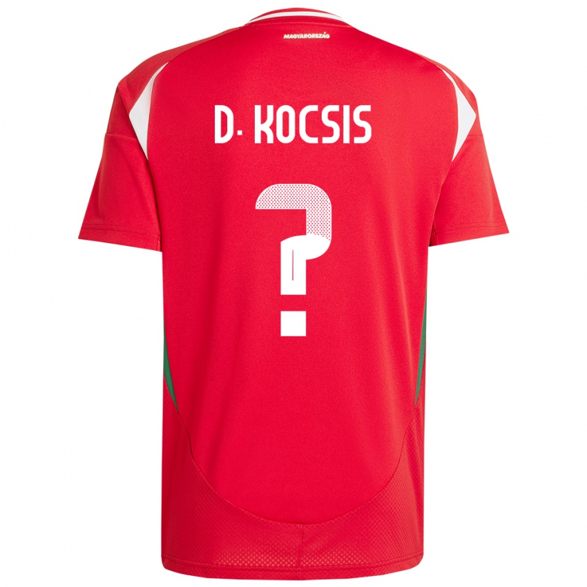 Hombre Camiseta Hungría Dominik Kocsis #0 Rojo 1ª Equipación 24-26 La Camisa