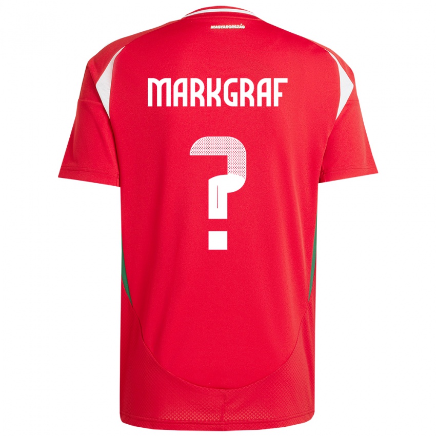 Hombre Camiseta Hungría Ákos Markgráf #0 Rojo 1ª Equipación 24-26 La Camisa