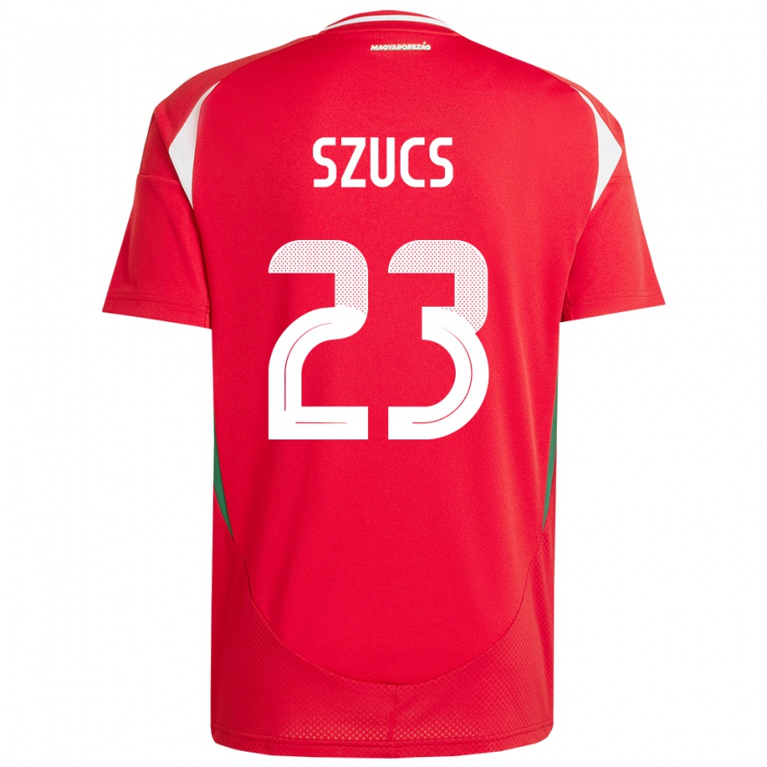 Hombre Camiseta Hungría Tamás Szűcs #23 Rojo 1ª Equipación 24-26 La Camisa