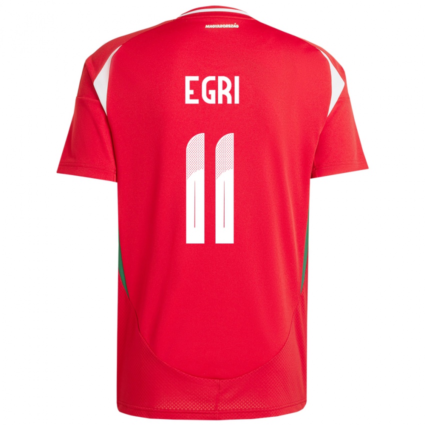 Hombre Camiseta Hungría Imre Egri #11 Rojo 1ª Equipación 24-26 La Camisa