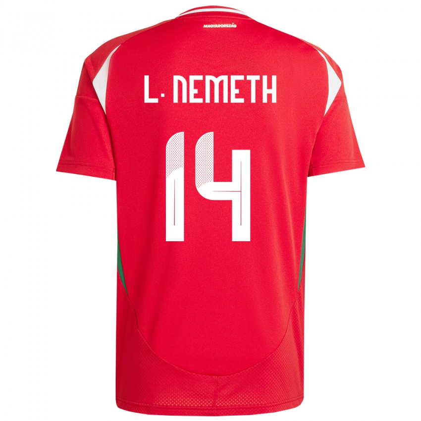 Hombre Camiseta Hungría Loretta Németh #14 Rojo 1ª Equipación 24-26 La Camisa