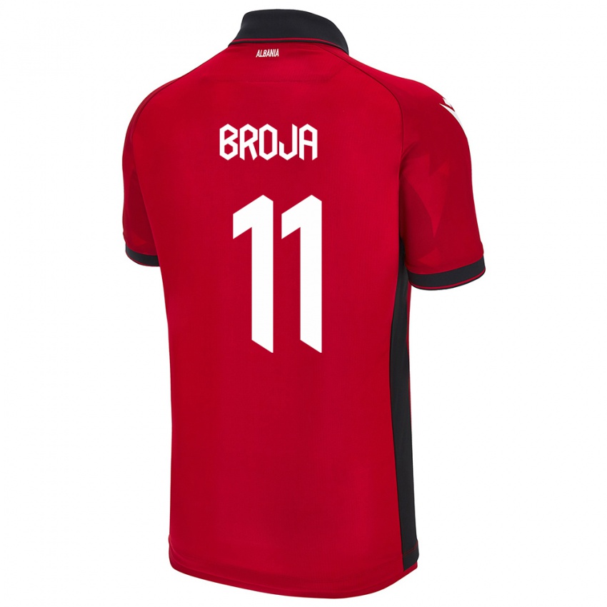 Hombre Camiseta Albania Armando Broja #11 Rojo 1ª Equipación 24-26 La Camisa