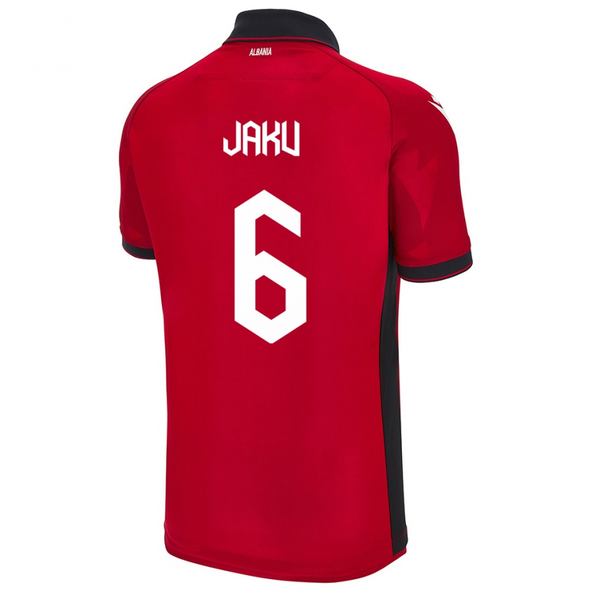 Hombre Camiseta Albania Jordi Jaku #6 Rojo 1ª Equipación 24-26 La Camisa