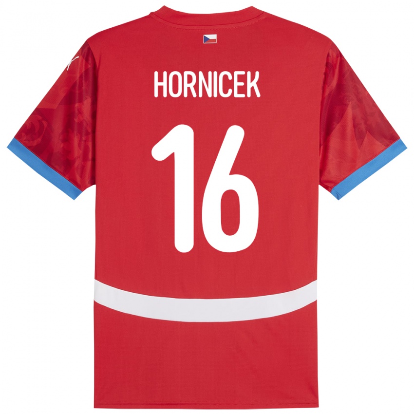 Hombre Camiseta Chequia Lukas Hornicek #16 Rojo 1ª Equipación 24-26 La Camisa