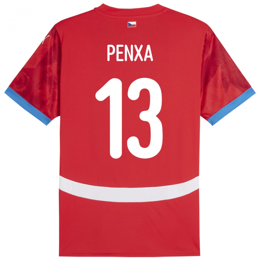 Hombre Camiseta Chequia Lukas Penxa #13 Rojo 1ª Equipación 24-26 La Camisa