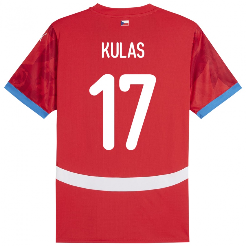 Hombre Camiseta Chequia Martin Kulas #17 Rojo 1ª Equipación 24-26 La Camisa