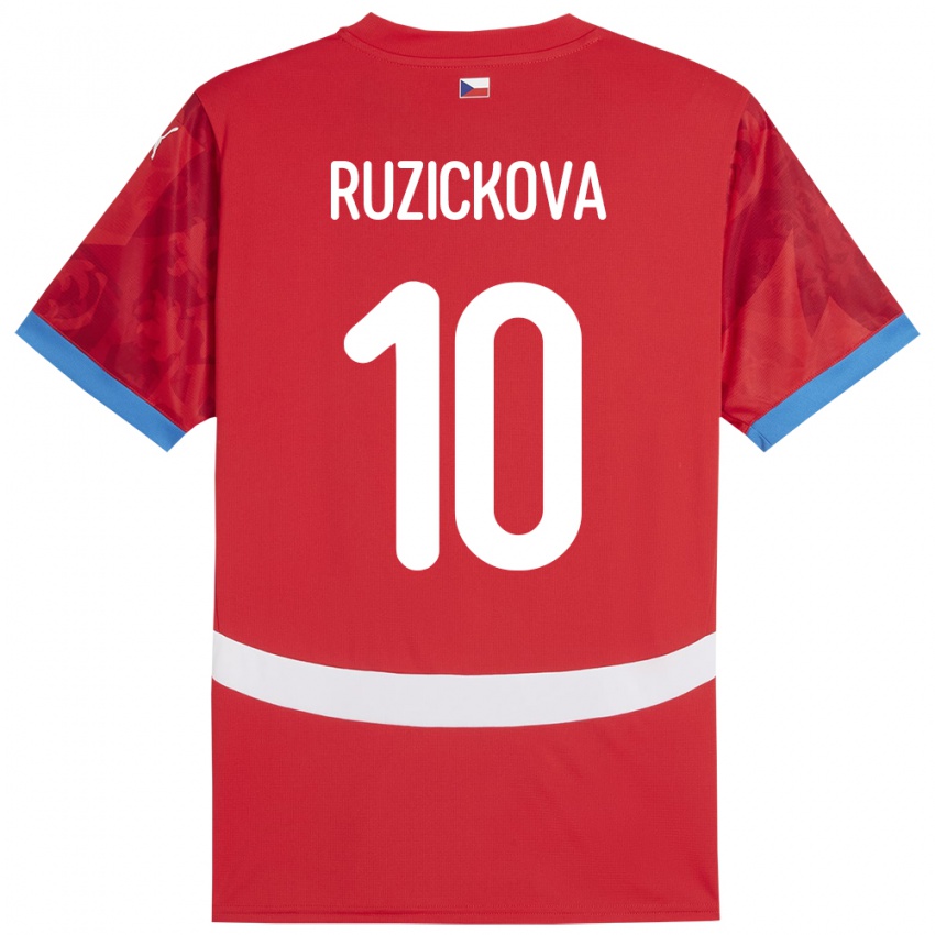 Hombre Camiseta Chequia Kristýna Růžičková #10 Rojo 1ª Equipación 24-26 La Camisa